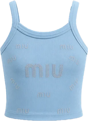 کراپ تاپ نگین دار miu miu
