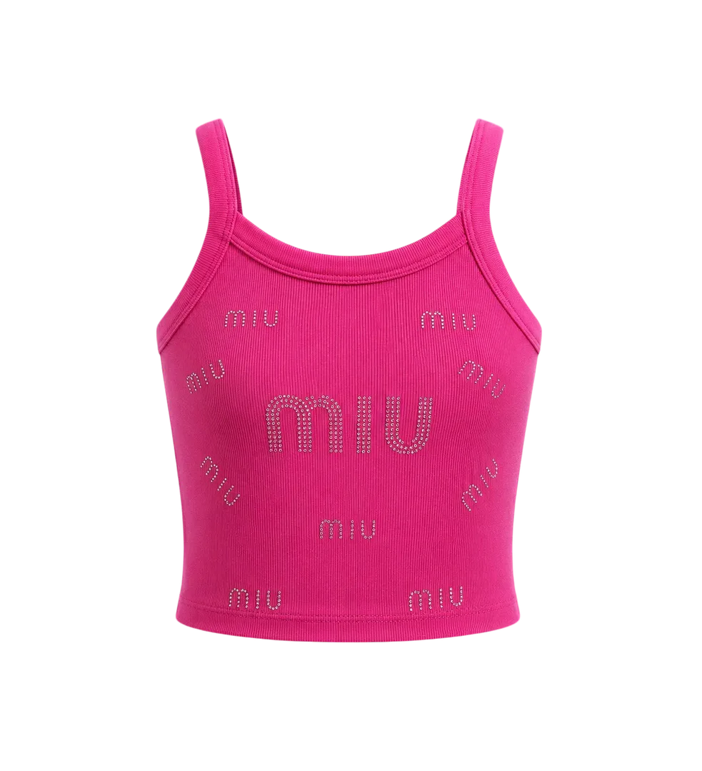 کراپ تاپ نگین دار miu miu