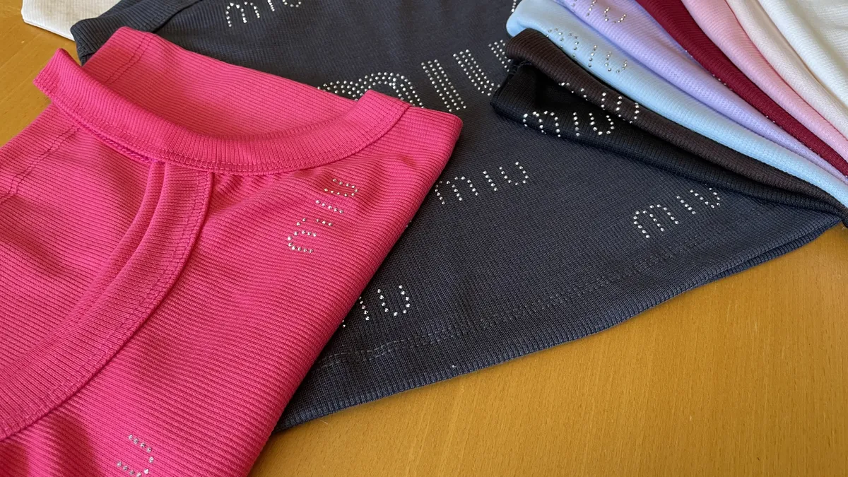 کراپ تاپ نگین دار miu miu - آلبوم